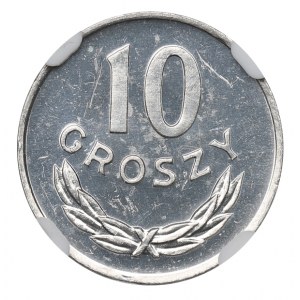 PRL, 10 groszy 1977 - NGC MS64 PL