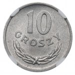 PRL, 10 groszy 1968 - NGC MS66