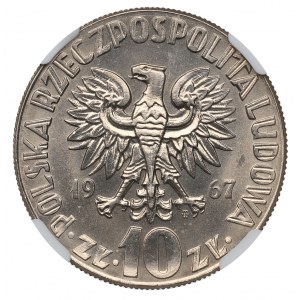 People`s Republic of Poland, 10 zlotych 1967 - NGC MS65