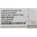 PRL, 10 złotych 1982 Prus - NGC UNC Details
