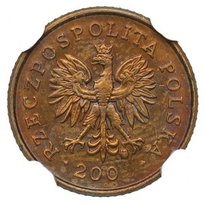 III RP, 1 grosz 2003 - destrukt NGC MS63