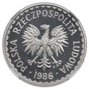 PRL, 1 złoty 1986 - NGC PF67 Ultra Cameo