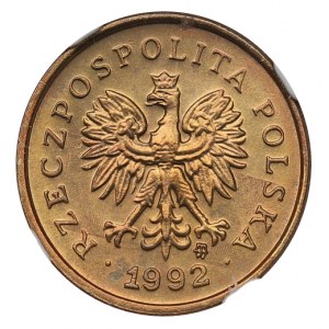 III RP, 1 grosz 1992 - NGC MS67