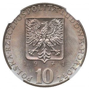 PRL, 10 zloty 1971 FAO - NGC MS66