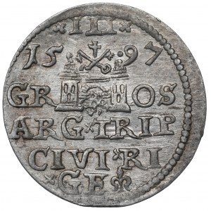 Sigismund III, 3 groschen 1597, Riga