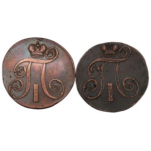 Russia, Paul I, Lot of 2 kopecks