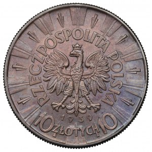 II Republic of Poland, 10 zloty 1939 Pilsudski