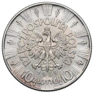 II Republic of Poland, 10 zloty 1939 Pilsudski