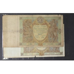 Klaser banknotów w tym bardzo rzadkie 50 zł 1929 B.S. i B.G.