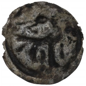 Leszek Bolesławowic (1173-1186)?, Kujawy, brakteat, smok z głową w prawo - rzadki