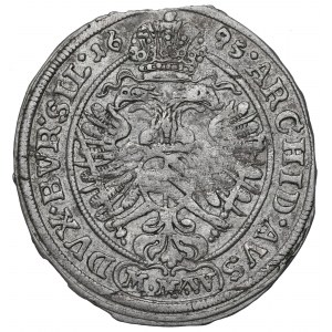 Schlesien under Habsburg, Leopold I, 3 kreuzer 1695, Breslau