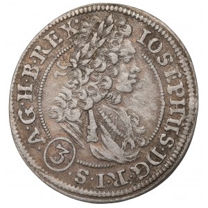 Silesia, Joseph I, 3 kreuzer 1708, Breslau