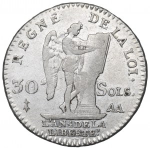 Francja, Louis XVI, 30 sols 1792, Paris