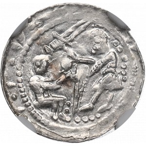 Vladislaus II, Denarius, Cracow - NGC MS62