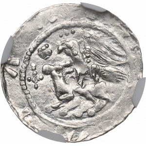 Vladislaus II, Denarius, Cracow - NGC MS62