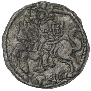 Sigismund II Augustus, Halfgroat 1546, Vilnius - cut to denar