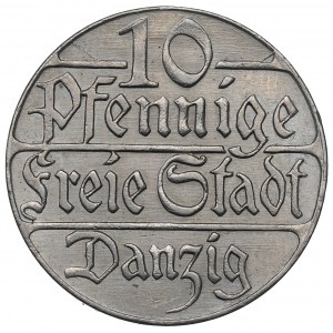 Free City of Danzig, 10 pfennig 1923