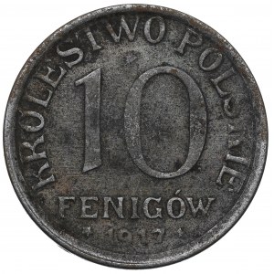 Kingdom of Poland, 10 pfennig 1917