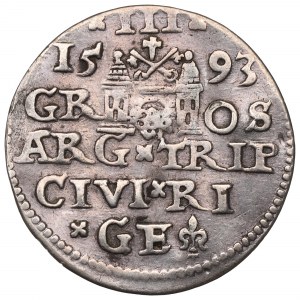 Sigismund III, 3 groschen 1593, Riga