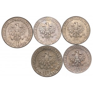 PRL, Zestaw 10 złotych 1959-69 Kopernik