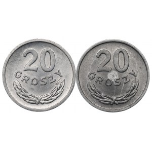 PRL, Zestaw 20 groszy 1963-69
