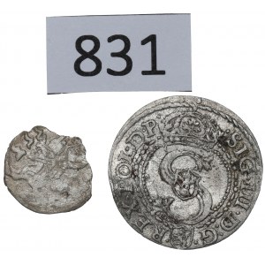 Polska królewska, Zestaw denar 1553 i szeląg 1592