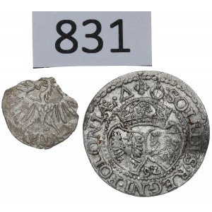 Polska królewska, Zestaw denar 1553 i szeląg 1592