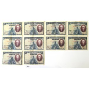 Spain, Lot of 25 pesetas 1923