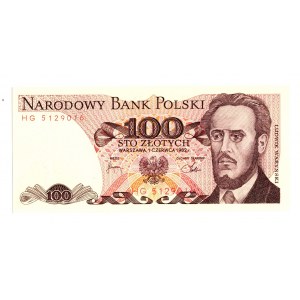 People's Republic of Poland, 100 gold 1982 HG