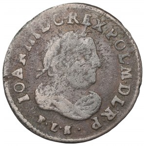 Jan III Sobieski, Szóstak 1684, Bydgoszcz - korona o 10 klejnotach na kabłąkach