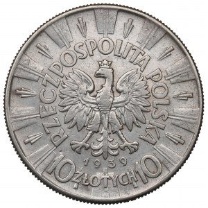 II Republic of Poland, 10 zloty 1939 Pilsudski