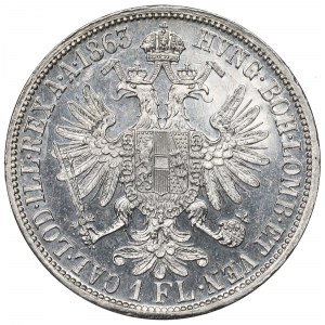 Austria-Hungary, Franz Joseph I, 1 florin 1863