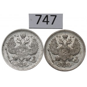 Russia, Nicholas, Lot of 20 kopecks 1914-15
