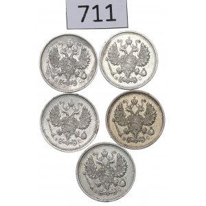 Russia, Nicholas II, Lot of 10 kopecks 1914-15