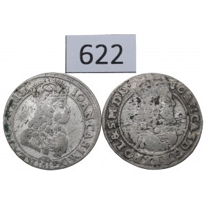 John II Casimir, lot of 6 groschen 1667, Bromberg