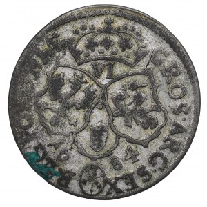 Jan III Sobieski, Szóstak 1684, Bydgoszcz - korona o 11 klejnotach na kabłąkach