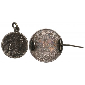 Francja i Niemcy, Zestaw medal i 1/2 guldena