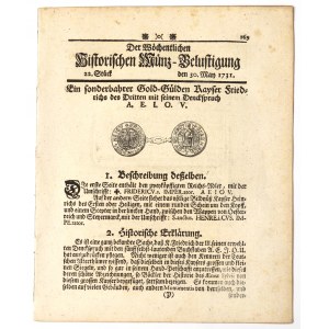 Historischen Munz-Belustigung 1731 - goldgulden Fryderyk III