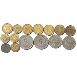 Niemcy, Zestaw 5 fenigów-5 marek