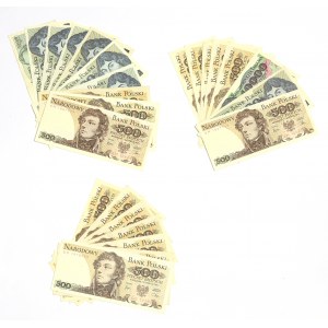 PRL, Zestaw 500-10.000 złotych