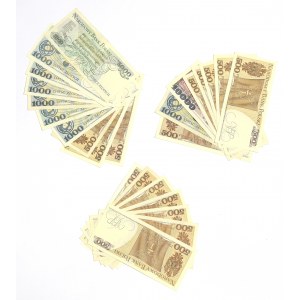 PRL, Zestaw 500-10.000 złotych