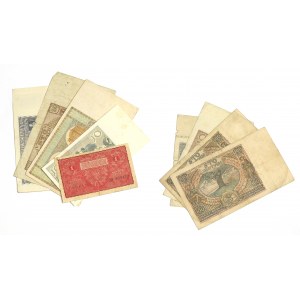 II RP i Okupacja, Zestaw banknotów