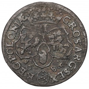 Jan III Sobieski, Szóstak 1684, Bydgoszcz - korona o 12 klejnotach na kabłąkach