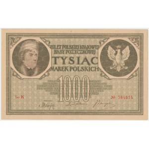 II RP, 1000 marek polskich 1919 K