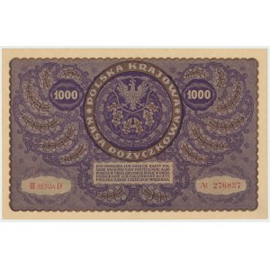 II RP, 1000 marek polskich 1919 III SERJA D