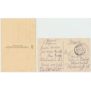 Zestaw feldpost 1916 i pocztówka