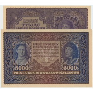 II RP, Zestaw 1000 i 5000 marek polskich