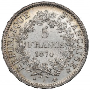 Francia, 5 franchi 1874