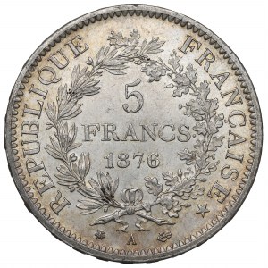 Francia, 5 franchi 1876