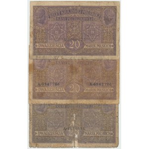 GG, Zestaw 2 x 20 mkp 1916 A Jenerał i 20 mkp Generał B